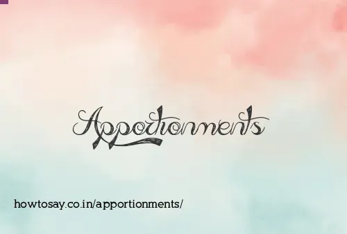 Apportionments