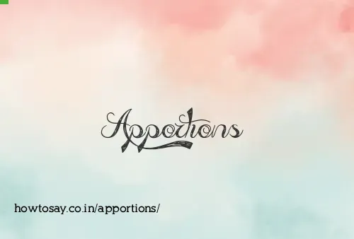 Apportions