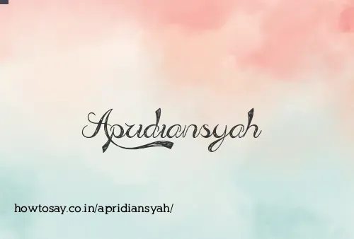 Apridiansyah
