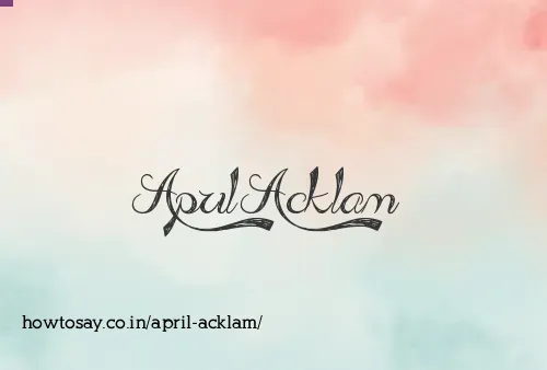 April Acklam