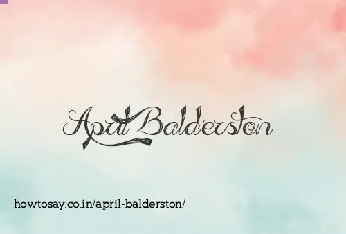 April Balderston