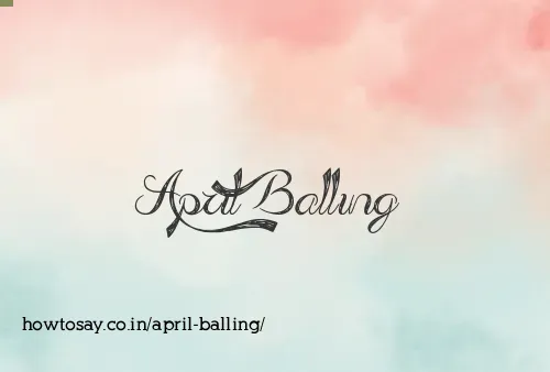 April Balling