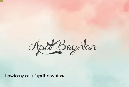 April Boynton