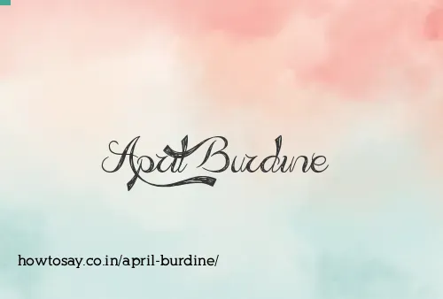 April Burdine