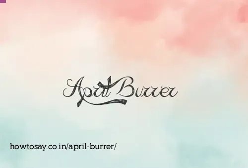 April Burrer