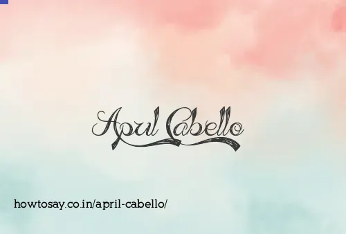 April Cabello