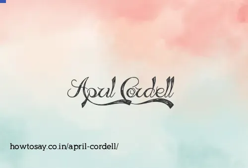 April Cordell
