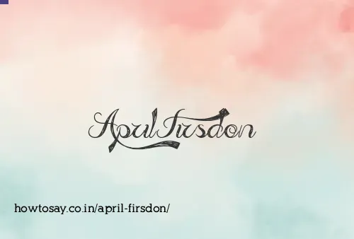 April Firsdon