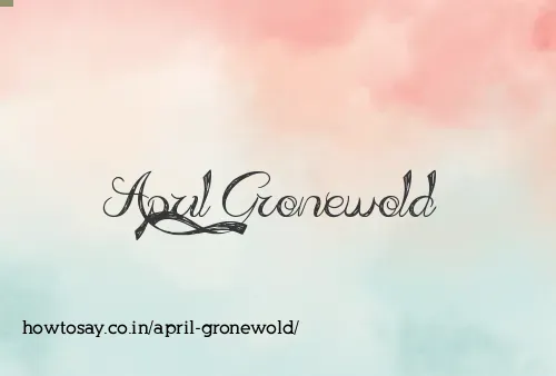 April Gronewold