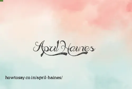 April Haines