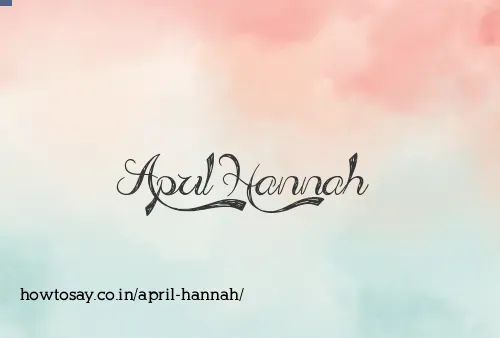 April Hannah