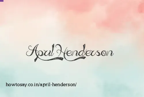April Henderson