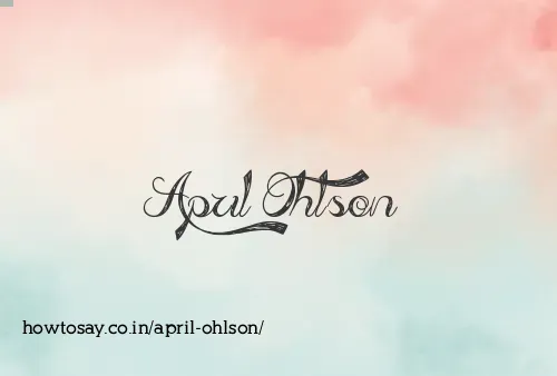 April Ohlson