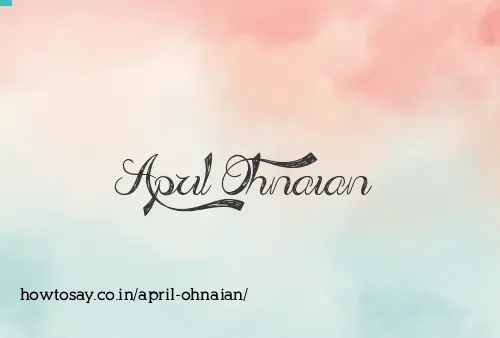 April Ohnaian