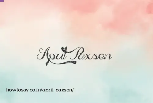 April Paxson