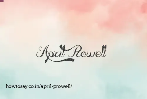April Prowell