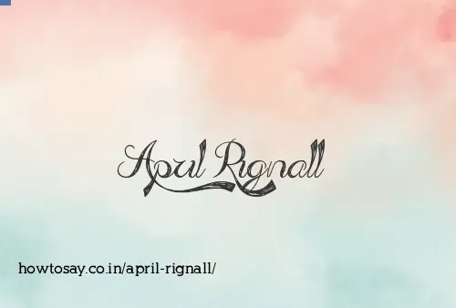 April Rignall