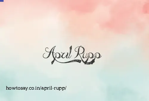 April Rupp