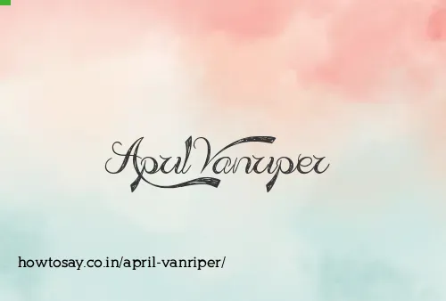 April Vanriper