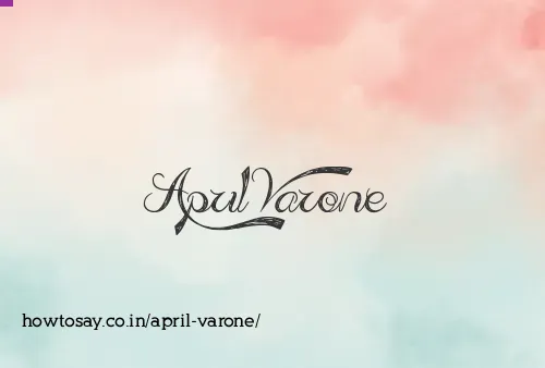 April Varone