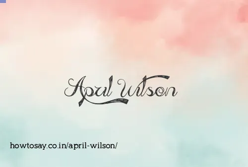 April Wilson