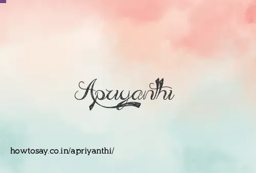 Apriyanthi