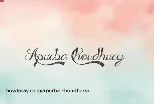 Apurba Choudhury