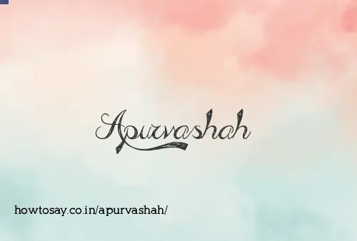 Apurvashah