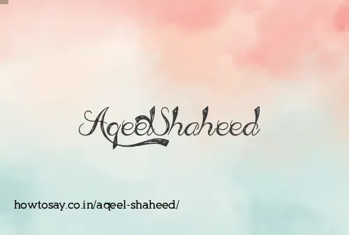 Aqeel Shaheed