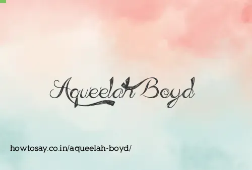 Aqueelah Boyd