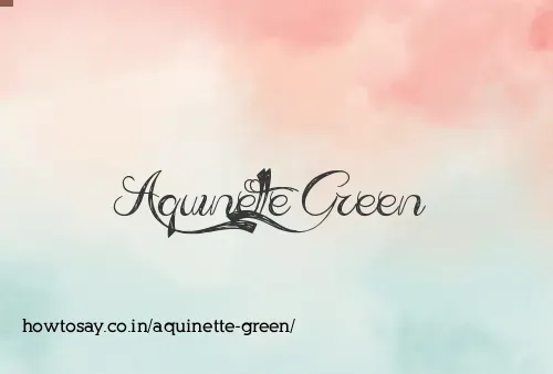 Aquinette Green