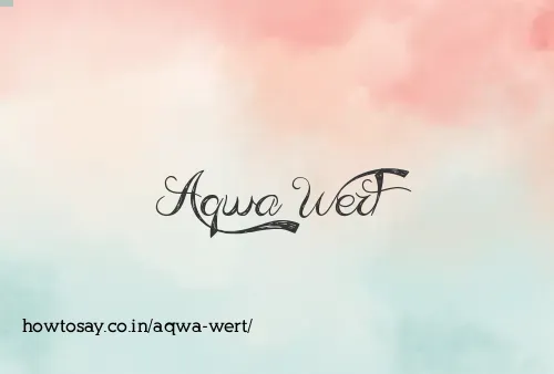 Aqwa Wert