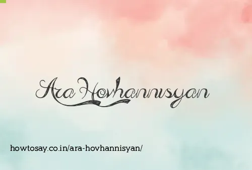 Ara Hovhannisyan