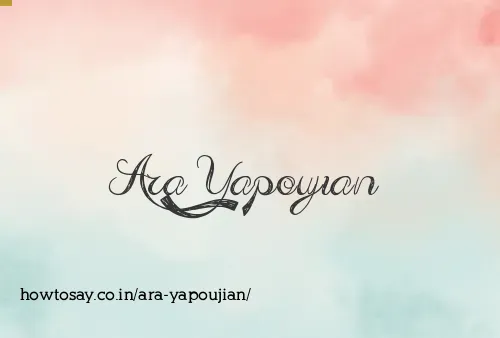 Ara Yapoujian