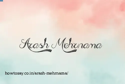 Arash Mehrnama