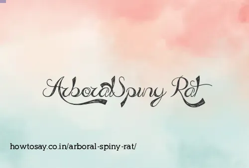 Arboral Spiny Rat