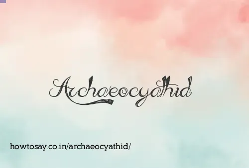 Archaeocyathid