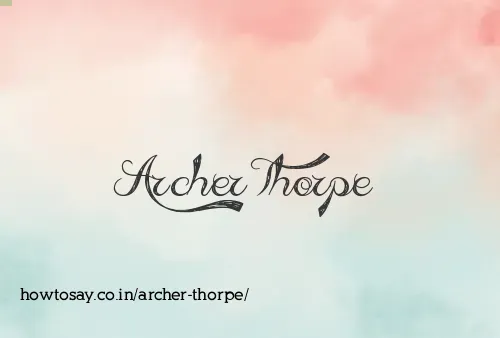 Archer Thorpe