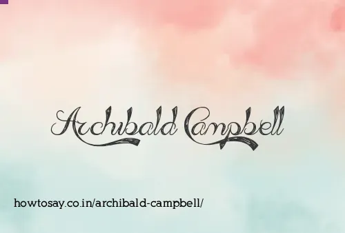 Archibald Campbell