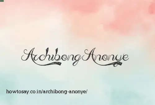 Archibong Anonye