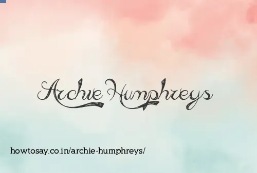 Archie Humphreys
