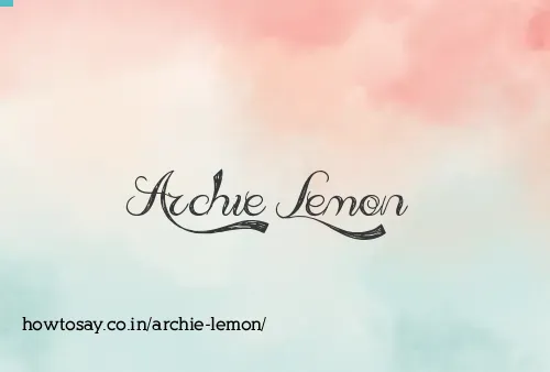 Archie Lemon