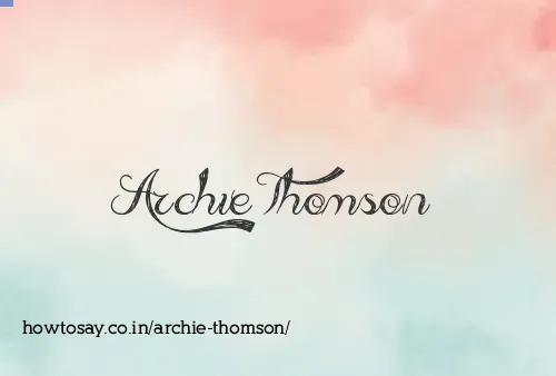 Archie Thomson
