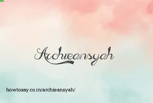 Archieansyah