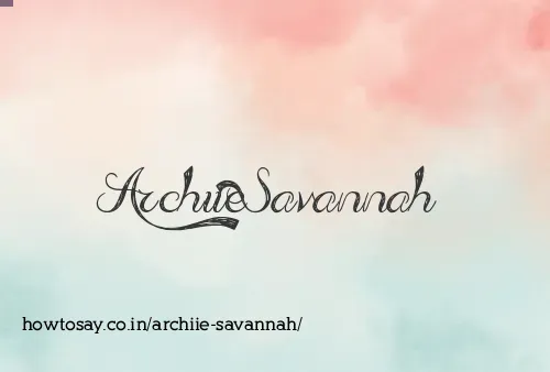 Archiie Savannah