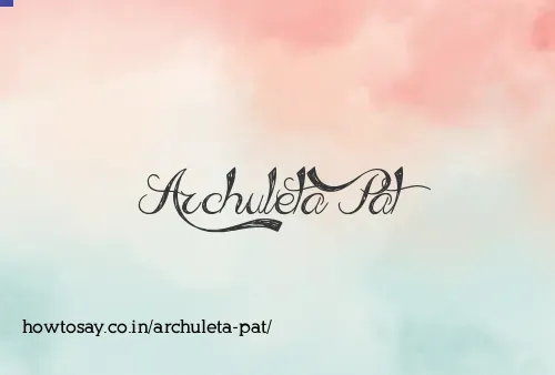 Archuleta Pat