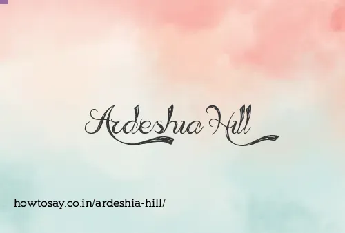 Ardeshia Hill