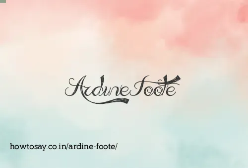 Ardine Foote
