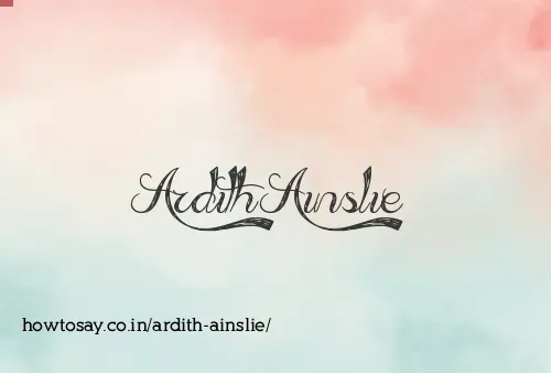 Ardith Ainslie