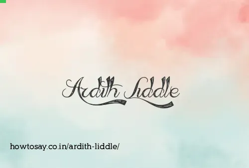 Ardith Liddle